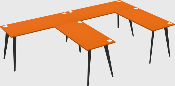 Modern l-shaped office desk