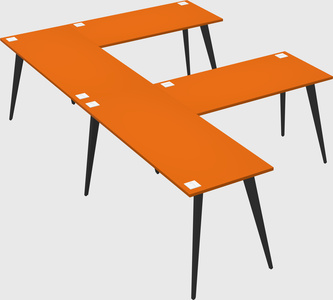 Modern l-shaped office desk