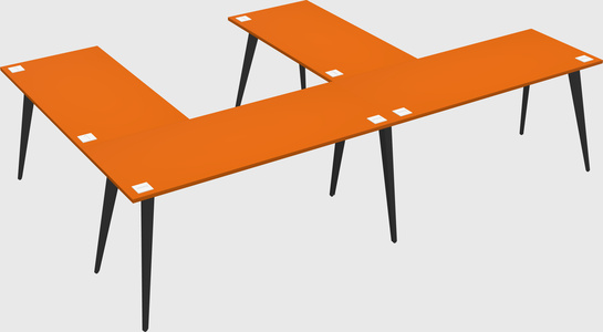 Modern l-shaped office desk