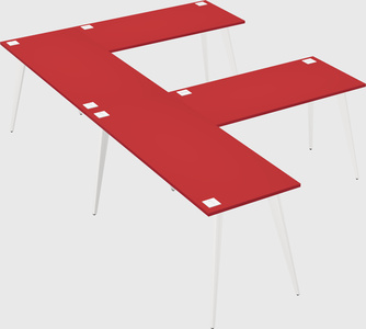 Modern l-shaped office desk