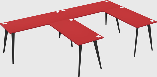 Modern l-shaped office desk
