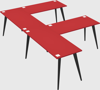 Modern l-shaped office desk