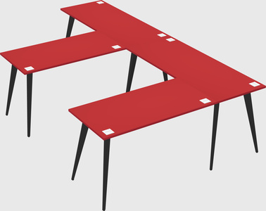 Modern l-shaped office desk