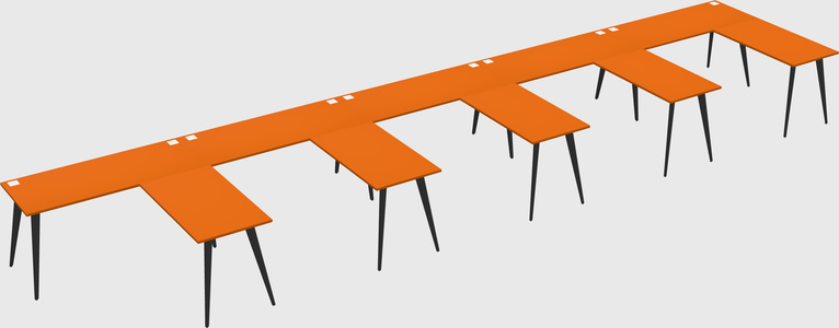 Modern l-shaped office desk