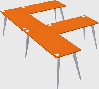 Modern l-shaped office desk