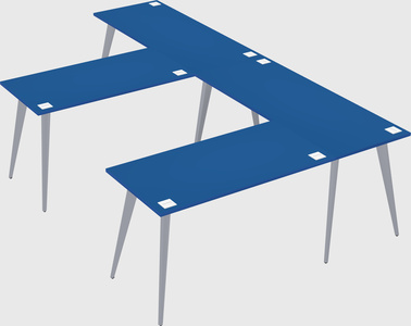 Modern l-shaped office desk