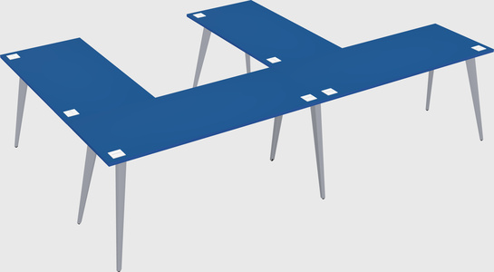 Modern l-shaped office desk