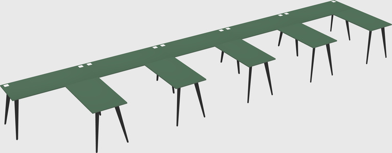 Modern l-shaped office desk