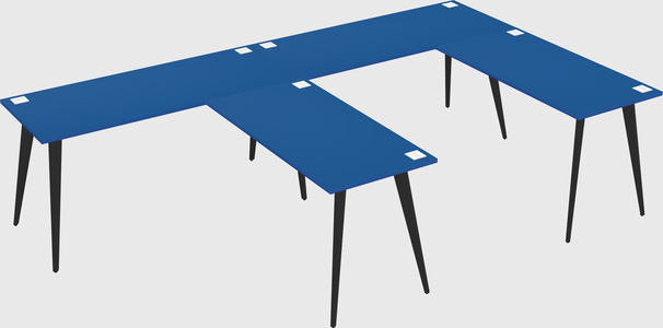 Modern l-shaped office desk