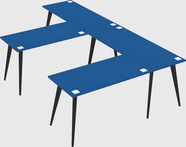 Modern l-shaped office desk