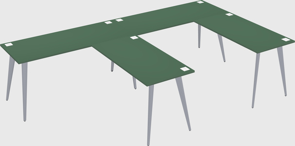 Modern l-shaped office desk