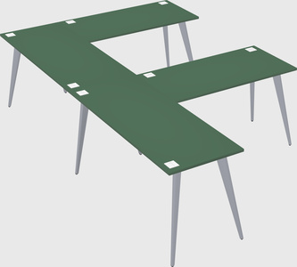 Modern l-shaped office desk