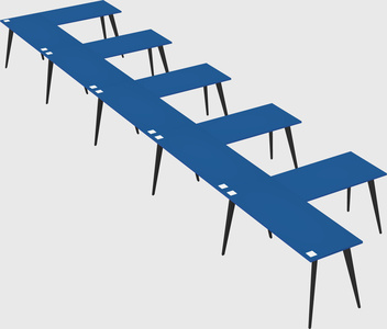 Modern l-shaped office desk
