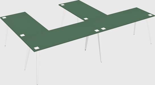 Modern l-shaped office desk