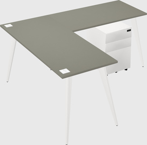 Modern l-shaped office desk