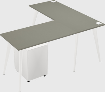 Modern l-shaped office desk