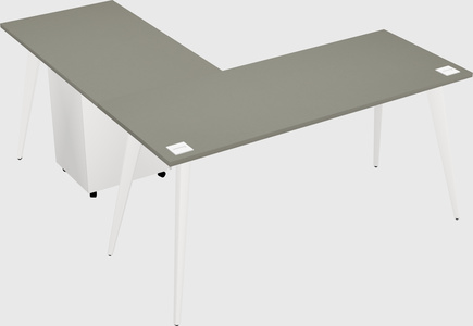 Modern l-shaped office desk