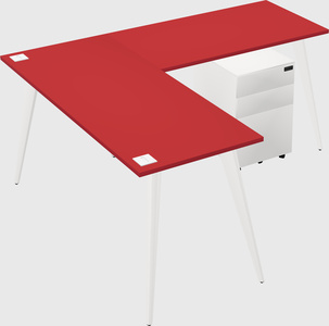 Modern l-shaped office desk