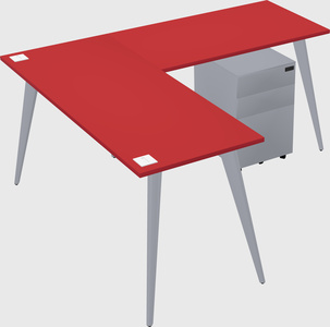 Modern l-shaped office desk