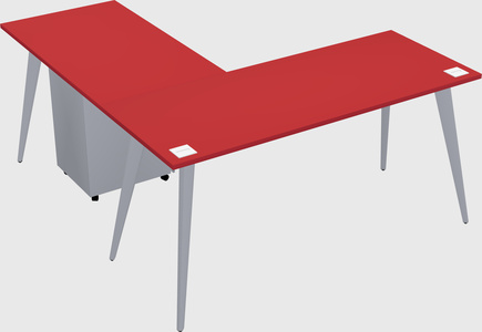 Modern l-shaped office desk
