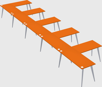 Modern l-shaped office desk