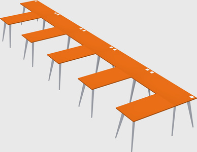 Modern l-shaped office desk