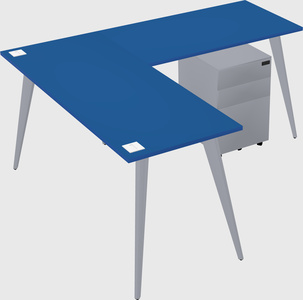 Modern l-shaped office desk
