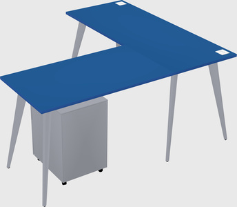 Modern l-shaped office desk
