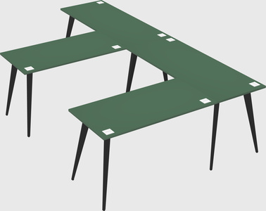 Modern l-shaped office desk