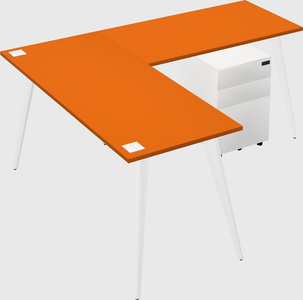 Modern l-shaped office desk