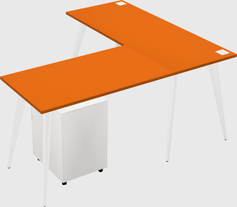 Modern l-shaped office desk