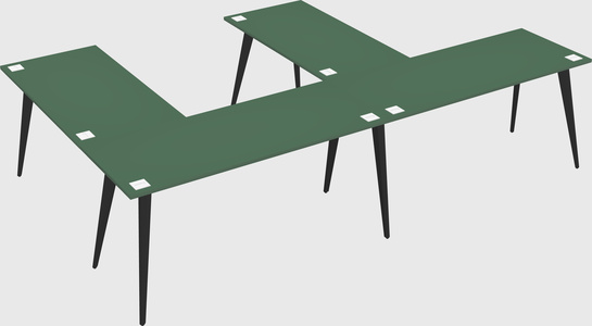 Modern l-shaped office desk