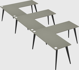 Modern l-shaped office desk