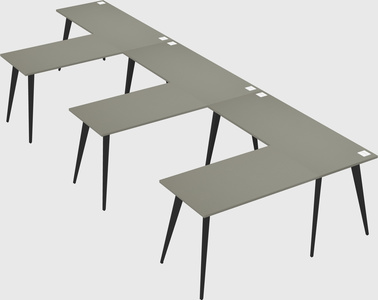 Modern l-shaped office desk