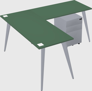 Modern l-shaped office desk