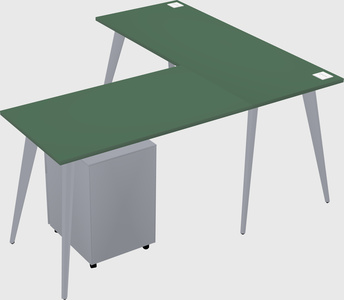 Modern l-shaped office desk