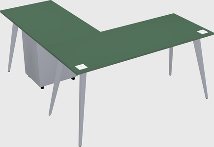 Modern l-shaped office desk