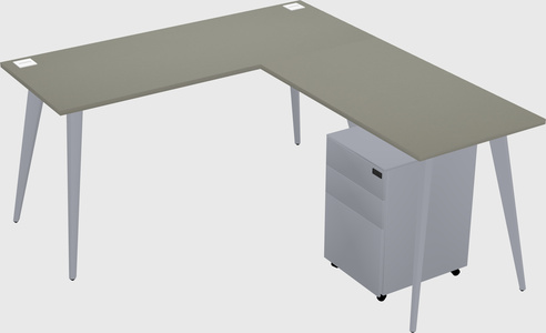 Modern L-shaped Office Desk