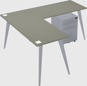 Modern l-shaped office desk