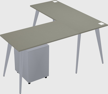 Modern l-shaped office desk
