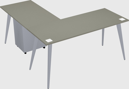 Modern l-shaped office desk