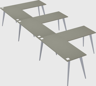Modern l-shaped office desk