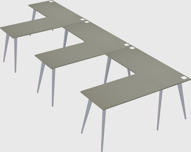 Modern l-shaped office desk