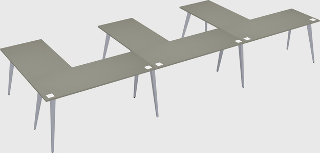Modern l-shaped office desk