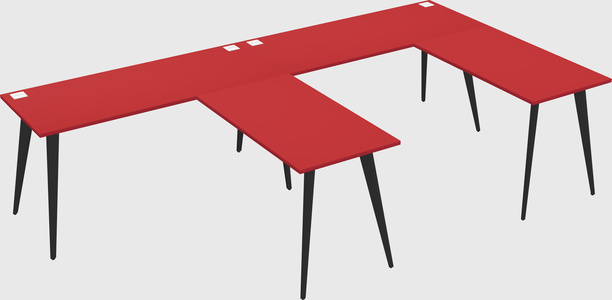 Modern l-shaped office desk