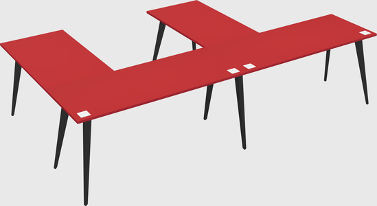 Modern l-shaped office desk
