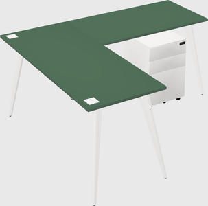 Modern l-shaped office desk