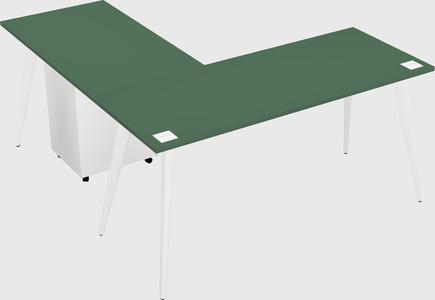 Modern l-shaped office desk
