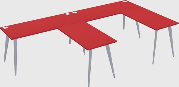 Modern l-shaped office desk