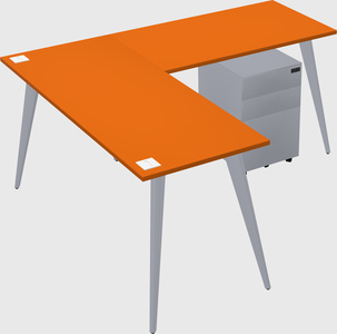 Modern l-shaped office desk